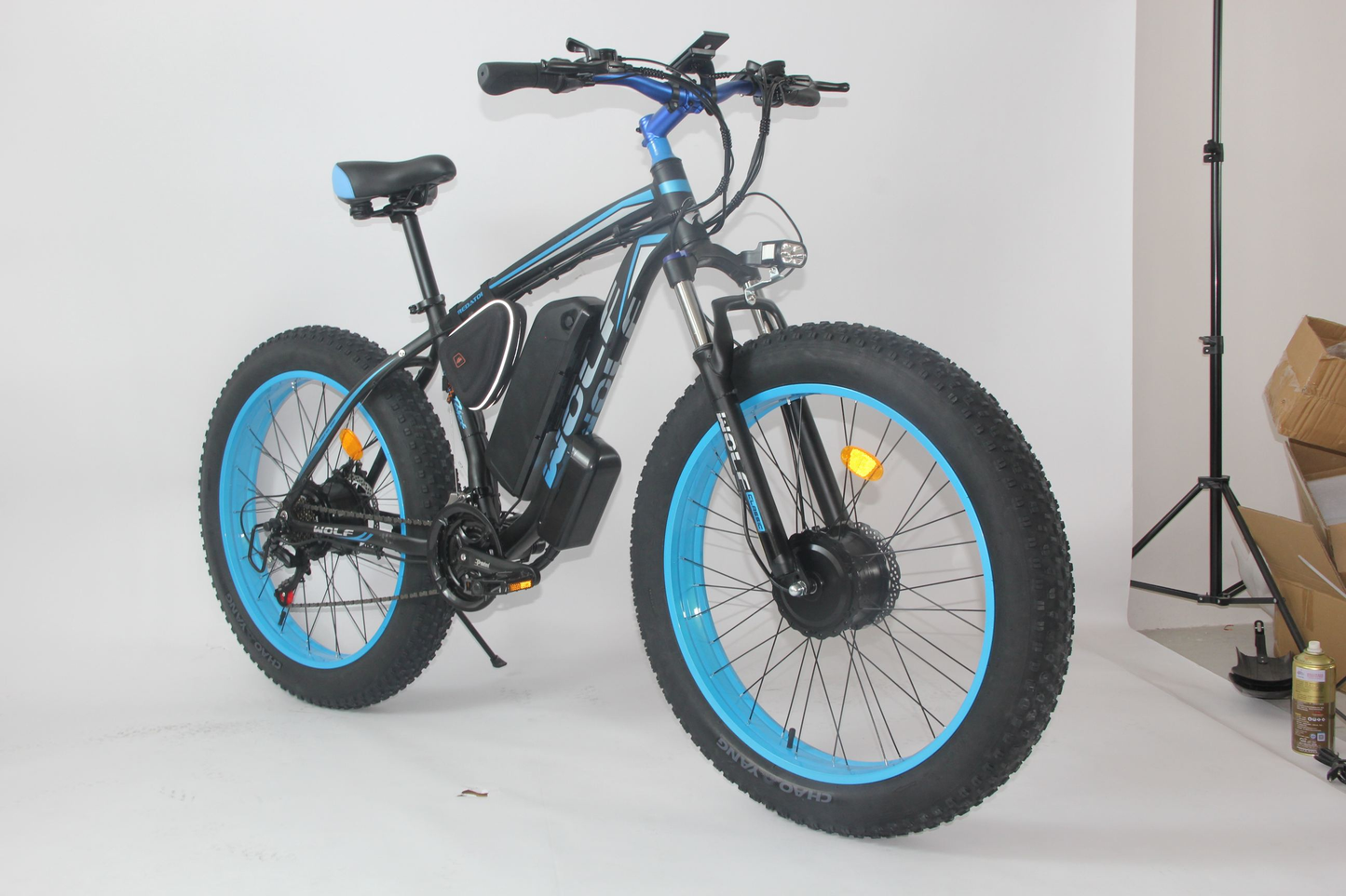 Wolf Predator Dual Motor E-Mountain Bike - X2 1000w (Blue/Black)