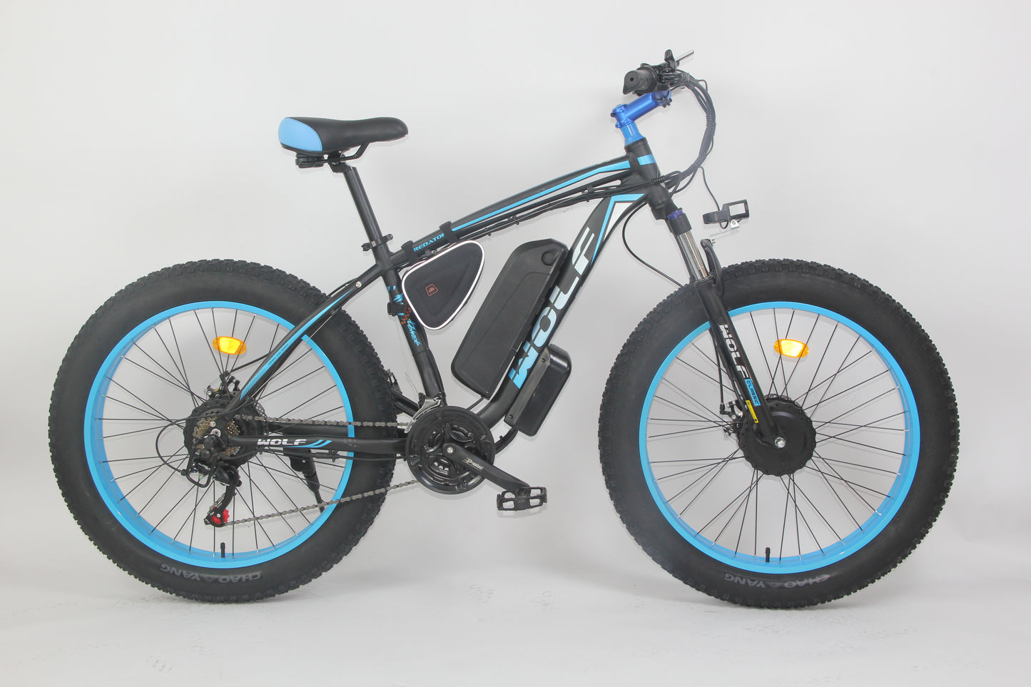 Wolf Predator Dual Motor E-Mountain Bike - X2 1000w (Blue/Black)