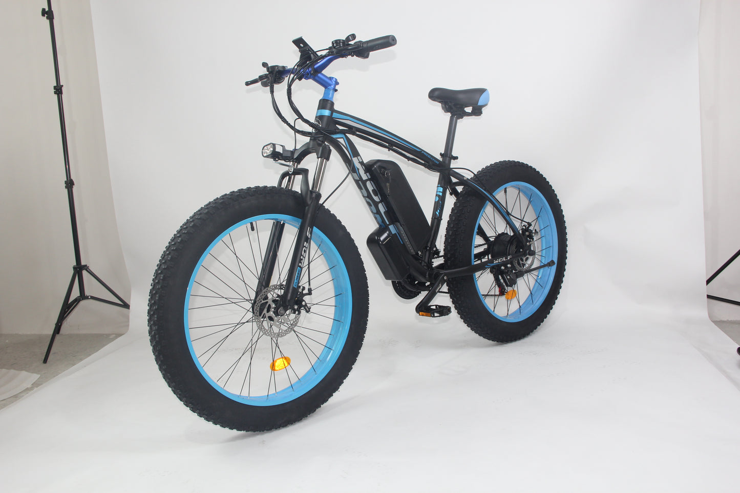 Wolf Predator Single Motor E-Mountain Bike (Blue/Black)