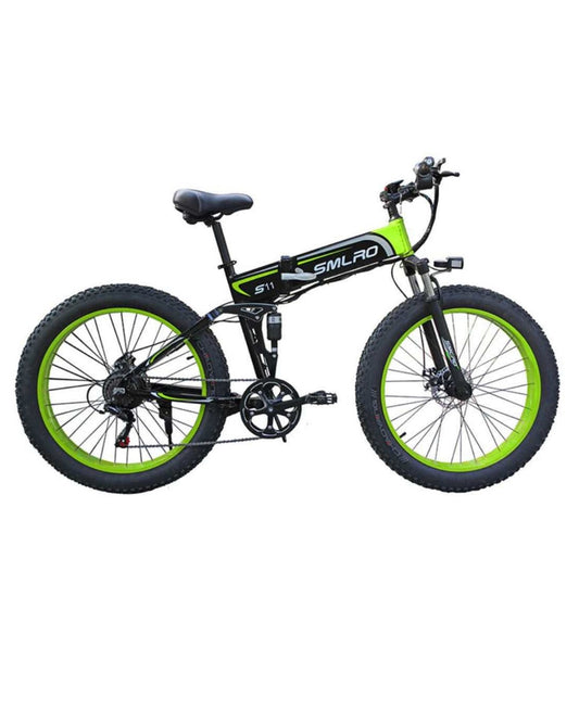 SMLRO S11F Folding Off-Road E-bike -1000w (Green & Black).