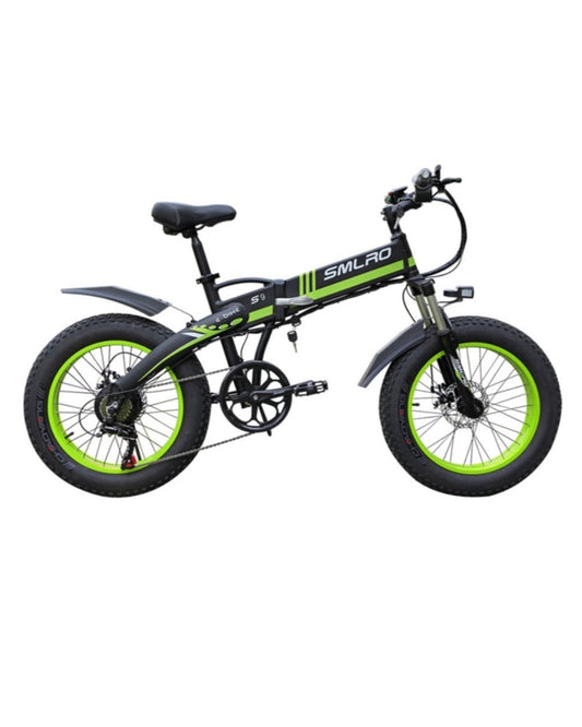 SMLRO S9F Folding Off-Road E-bike - 500w (Green/Black)