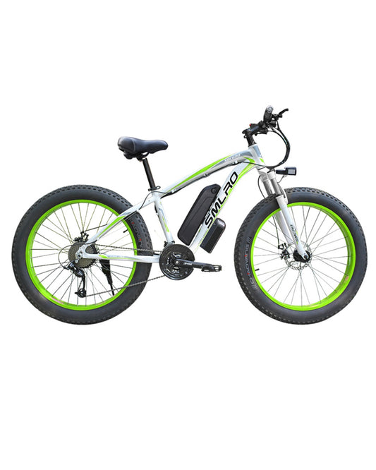 SMLRO XDC600 E-Mountain Bike - 1000w (White/Green) 13Ah