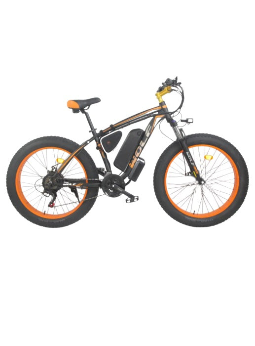 Wolf Predator Single Motor E-Mountain Bike (Orange/Black)