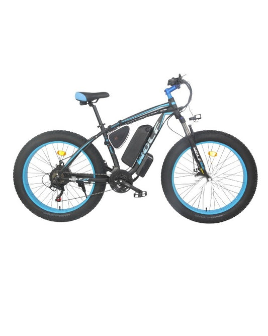 Wolf Predator Single Motor E-Mountain Bike (Blue/Black)