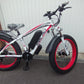 SMLRO XDC600 E-Mountain Bike - 1000w (White/Red) 17.5Ah fitted rear carrier.